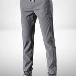 Men's Lycra Solid Jogger Pants with Elastic Waistband and Pockets