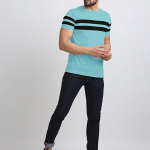 T-Shirt for Mens Double Stripes on Chest
